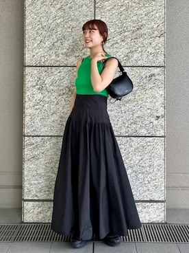 「カラー×コーデ」｜「アイテム（ボディバッグ/ウエストポーチ）」を使った、Ray BEAMSさん（レディース・160cm）の夏コーディネート