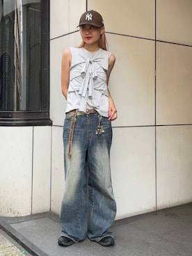 「Ray BEAMS（レイビームス）のアイテム」を使った、Ray BEAMSさん（レディース・168cm）の夏コーディネート