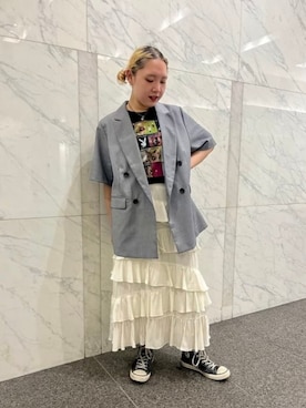 「PLAYBOY（プレイボーイ）のアイテム」を使った、Ray BEAMSさん（レディース・162cm）の夏コーディネート