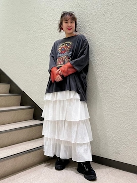 Ray BEAMS / メッシュ 裾ドローコード Tシャツを使った人気