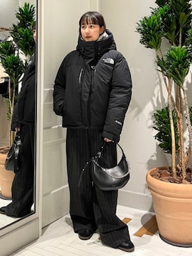 「レイヤード」｜「アイテム（ダウンジャケット/コート）」を使った、Ray BEAMSさん（レディース・155cm）の冬コーディネート