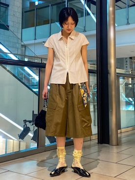 「Ray BEAMS（レイビームス）のアイテム（バッグ）」を使った、Ray BEAMSさん（レディース・164cm）の春コーディネート