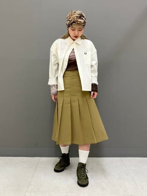 別注】FRED PERRY / Sheer Knit Panneled Shirtを使った人気