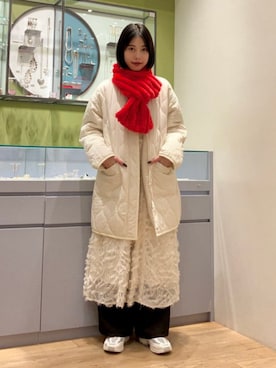 「Ray BEAMS（レイビームス）のアイテム（その他アウター）」を使った、Ray BEAMSさん（レディース・164cm）の冬コーディネート