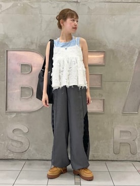 「Ray BEAMS（レイビームス）のアイテム」を使った、Ray BEAMSさん（レディース・159cm）の夏コーディネート