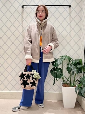 「Ray BEAMS（レイビームス）のアイテム（ブルゾン）」を使った、Ray BEAMSさん（レディース・161cm）の冬コーディネート