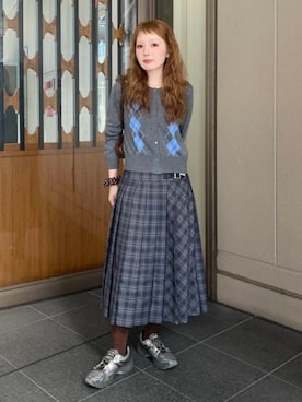 「アイテム（スカート、シルバー系）」を使った、Ray BEAMSさん（レディース・158cm）の秋コーディネート