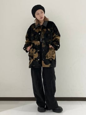 「アイテム（ステンカラーコート）」を使った、Ray BEAMSさん（レディース・155cm）の秋コーディネート