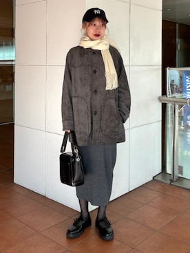 「アイテム（トートバッグ、ブラック系）」を使った、Ray BEAMSさん（レディース・161cm）の冬コーディネート