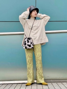 「Ray BEAMS（レイビームス）の【WEB限定】Ray BEAMS / スウェット ビッグ クルーネック プルオーバー（スウェット）」を使った、Ray BEAMSさん（レディース・158cm）の秋コーディネート