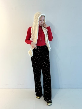 「アイテム（マフラー）」を使った、Ray BEAMSさん（レディース・162cm）の夏コーディネート
