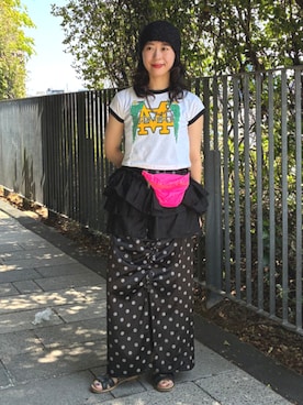 「Ray BEAMS（レイビームス）のアイテム」を使った、Ray BEAMSさん（レディース・158cm）の夏コーディネート