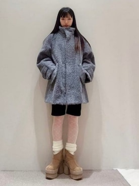 「アイテム（レッグウェア）」を使った、Ray BEAMSさん（レディース・157cm）の冬コーディネート