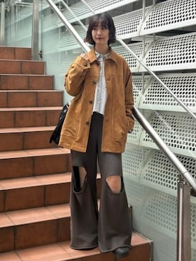 「アイテム（その他アウター）」を使った、Ray BEAMSさん（レディース・163cm）の秋コーディネート