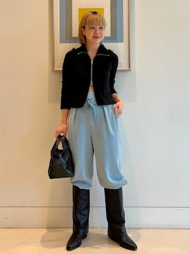 「アイテム（スウェットパンツ）」を使った、Ray BEAMSさん（レディース・158cm）の秋コーディネート