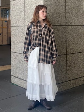 「アイテム（トートバッグ）」を使った、Ray BEAMSさん（レディース・158cm）の秋コーディネート