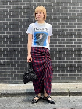 「Ray BEAMS（レイビームス）のアイテム（スカート）」を使った、Ray BEAMSさん（レディース・158cm）の夏コーディネート