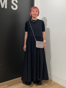 「Ray BEAMS（レイビームス）の【別注】bLicensceLL / ビジュー 2WAY チェーン バッグ（ポーチ、その他）」を使った、Ray BEAMSさん（レディース・159cm）の夏コーディネート