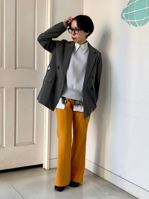 RBS / ストライプ カットアウト ダブルボタン ジャケット ¥24,200 Ray BEAMS（レイビームス）の「RBS / ストライプ カットアウト