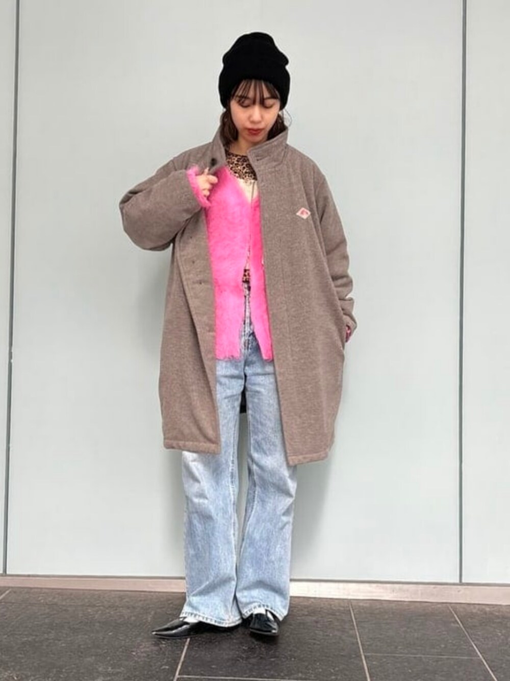 DANTON × Ray BEAMS / 別注 スタンドカラー モッサダウン コート