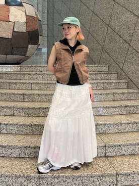 「アイテム（スニーカー）」を使った、Ray BEAMSさん（レディース・148cm）の夏コーディネート