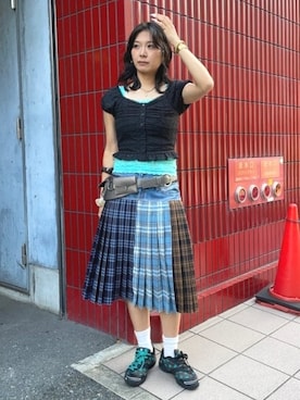 「Ray BEAMS（レイビームス）の【別注】FILA / ECHAPPE MS V2（スニーカー、その他）」を使った、Ray BEAMSさん（レディース・159cm）の夏コーディネート