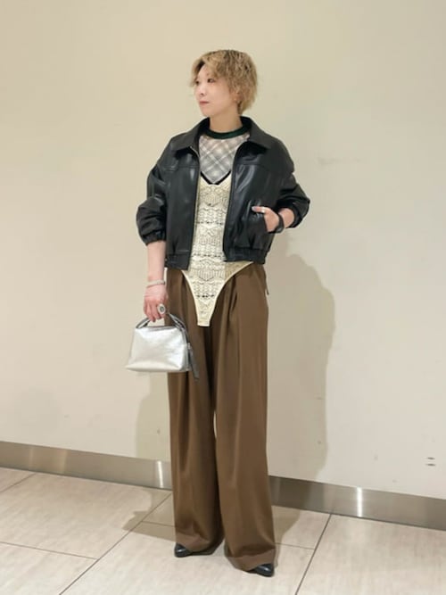 GIANNI CHIARINI / メタリック ALIFA レザーショルダーバッグ S