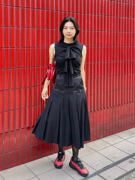 「アイテム（スカート）」を使った、Ray BEAMSさん（レディース・168cm）の夏コーディネート