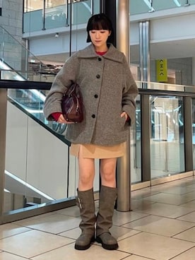 「Ray BEAMS（レイビームス）のアイテム（その他アウター）」を使った、Ray BEAMSさん（レディース・156cm）の秋コーディネート