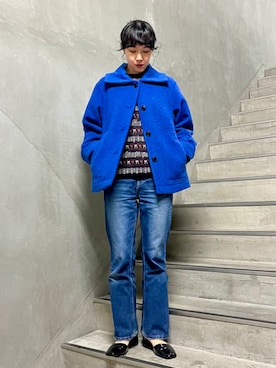 「Ray BEAMS（レイビームス）のアイテム（その他アウター）」を使った、Ray BEAMSさん（レディース・170cm）の冬コーディネート
