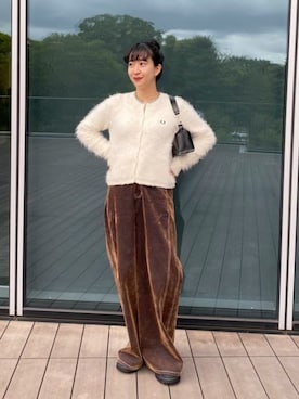 「アイテム（カーディガン/ボレロ）」を使った、Ray BEAMSさん（レディース・160cm）の夏コーディネート