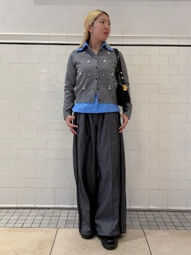 「アイテム（トートバッグ）」を使った、Ray BEAMSさん（レディース・151cm）の秋コーディネート