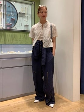 「Ray BEAMS（レイビームス）のアイテム」を使った、Ray BEAMSさん（レディース・163cm）の夏コーディネート