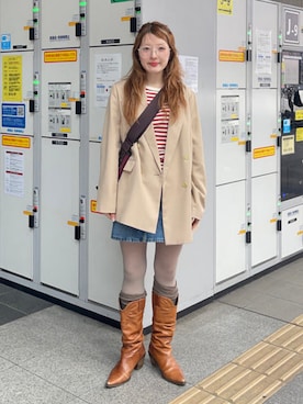 「NOEYEDIA（ノーアイディア）のアイテム」を使った、Ray BEAMSさん（レディース・158cm）の春コーディネート