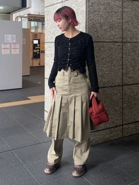 「シャーリング」｜Ray BEAMSさん（レディース・160cm）の秋コーディネート