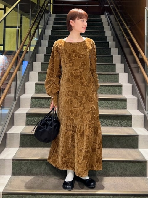 セール】RBS / ジャカード ベルベット ワンピース（ワンピース）｜Ray