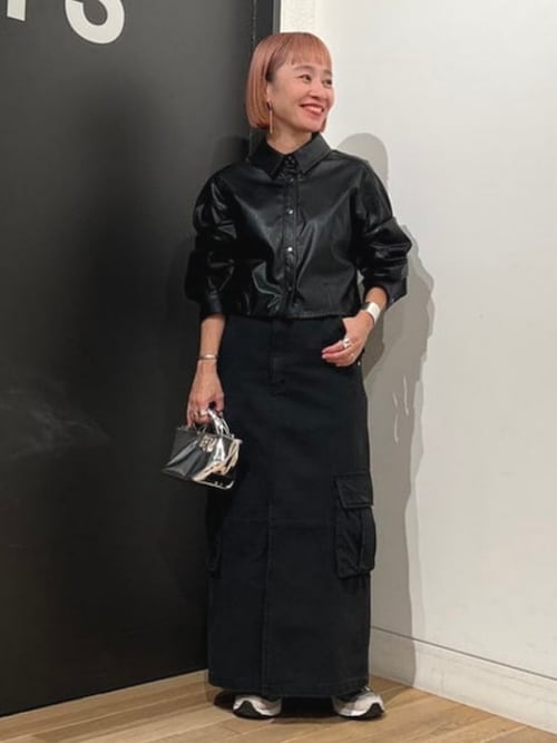 フェイクレザー クロップド シャツ（シャツ/ブラウス）｜Ray BEAMS