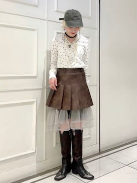 「アイテム（Tシャツ/カットソー）」を使った、Ray BEAMSさん（レディース・155cm）の秋コーディネート