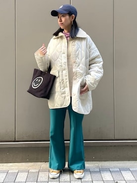 「Ray BEAMS（レイビームス）のアイテム（その他パンツ）」を使った、Ray BEAMSさん（レディース・162cm）の冬コーディネート