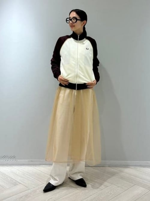 フレッドペリー ベージュ トラックジャージ FRED PERRY - 美品 M】フレッドペリー トラックジャケットFred