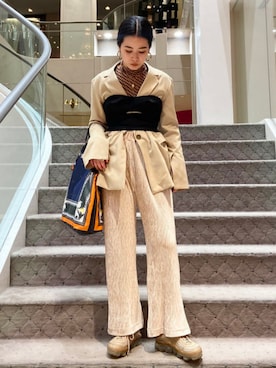 Ray BEAMSさん（レディース・153cm）の冬コーディネート