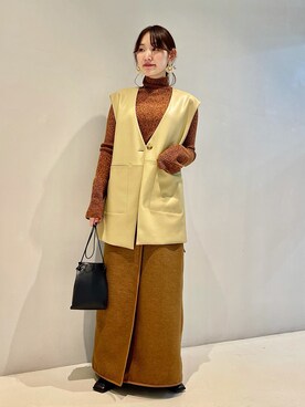 「Ray BEAMS（レイビームス）のRay BEAMS / メランジ リブタートルネック ニット（ニット/セーター）」を使った、Ray BEAMSさん（レディース・158cm）の夏コーディネート