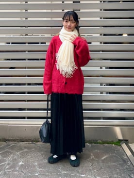 「アイテム（マフラー）」を使った、Ray BEAMSさん（レディース・160cm）の秋コーディネート