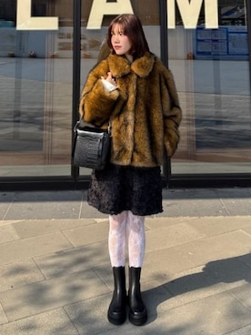 「アイテム（ワンピース/ドレス）」を使った、Ray BEAMSさん（レディース・158cm）の冬コーディネート