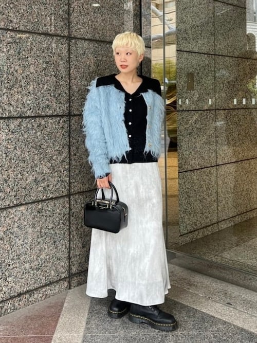 RBS / ミックスシャギー クルーネック カーディガン（カーディガン