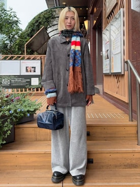 「アイテム（スウェットパンツ）」を使った、Ray BEAMSさん（レディース・165cm）の秋コーディネート