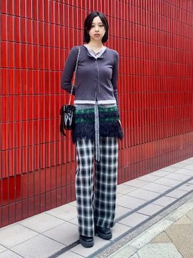 「Ray BEAMS（レイビームス）のリボン チェーン バッグ（ショルダーバッグ）」を使った、Ray BEAMSさん（レディース・179cm）の秋コーディネート