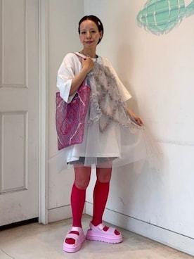 「BEAMS BOY（ビームスボーイ）のアイテム」を使った、Ray BEAMSさん（レディース・149cm）の夏コーディネート