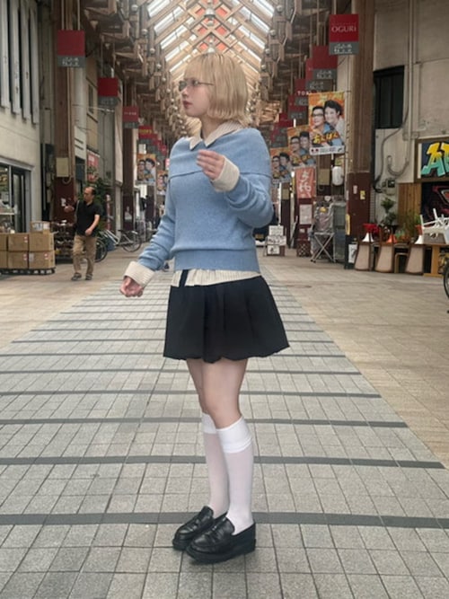 Ray BEAMS ブラウス シャツ ストライプ ジップ レディース