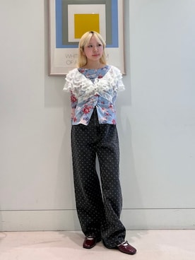 「Ray BEAMS（レイビームス）のアイテム（パンツ）」を使った、Ray BEAMSさん（レディース・152cm）の春コーディネート